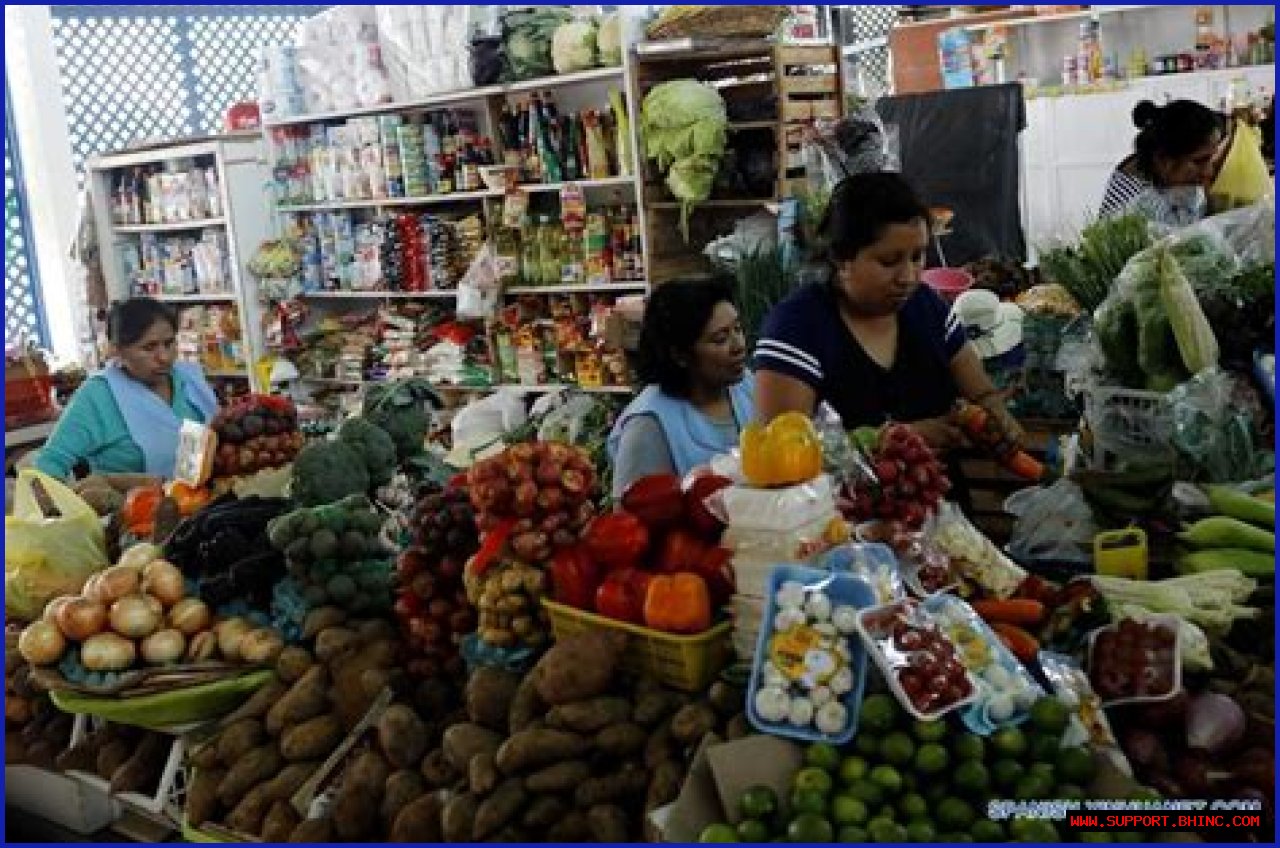 El mercado de San Bartolo en Perú