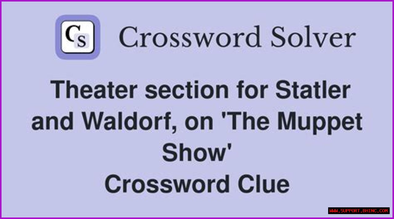 Theater section for Statler and Waldorf, on 'The Muppet Show' NYT Crossword Clue Answer